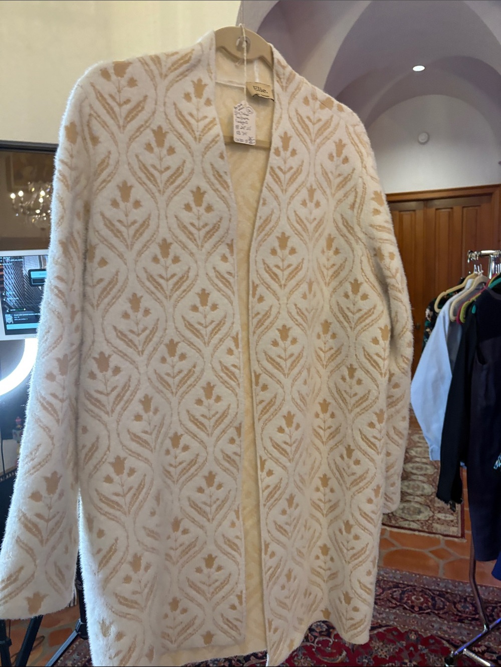 elie soft, fuzzy cardigan